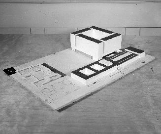 J. S. Collins entry, City Hall and Square Competition, Toronto, 1958, architectural model