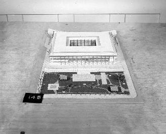 Dimitri Dimakopoulos entry, City Hall and Square Competition, Toronto, 1958, architectural model