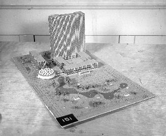 R. V. P. Mawson entry, City Hall and Square Competition, Toronto, 1958, architectural model