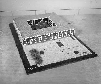 Andrew West Geller entry, City Hall and Square Competition, Toronto, 1958, architectural model