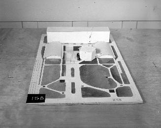 E. M. Dunham Jr. entry, City Hall and Square Competition, Toronto, 1958, architectural model