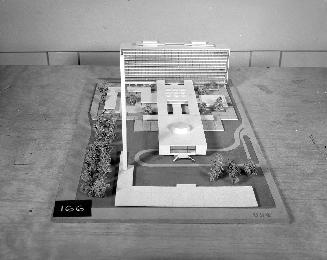 Edelbaum & Webster entry, City Hall and Square Competition, Toronto, 1958, architectural model