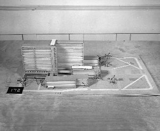 Werner W?nschmann entry, City Hall and Square Competition, Toronto, 1958, architectural model