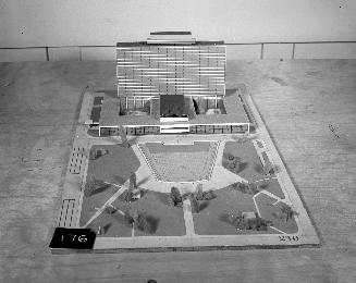 Mayerovitch & Bernstein entry, City Hall and Square Competition, Toronto, 1958, architectural model