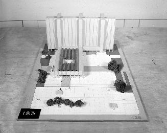 W. L. Stevens entry, City Hall and Square Competition, Toronto, 1958, architectural model