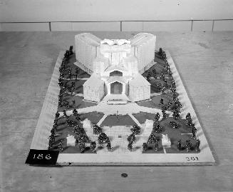C. C. Wilkie entry, City Hall and Square Competition, Toronto, 1958, architectural model