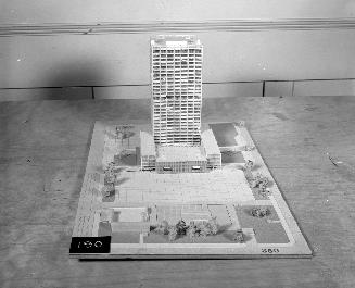 Ken Ichiura entry, City Hall and Square Competition, Toronto, 1958, architectural model