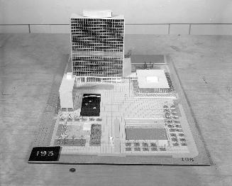 Bregman & Hamann entry, City Hall and Square Competition, Toronto, 1958, architectural model