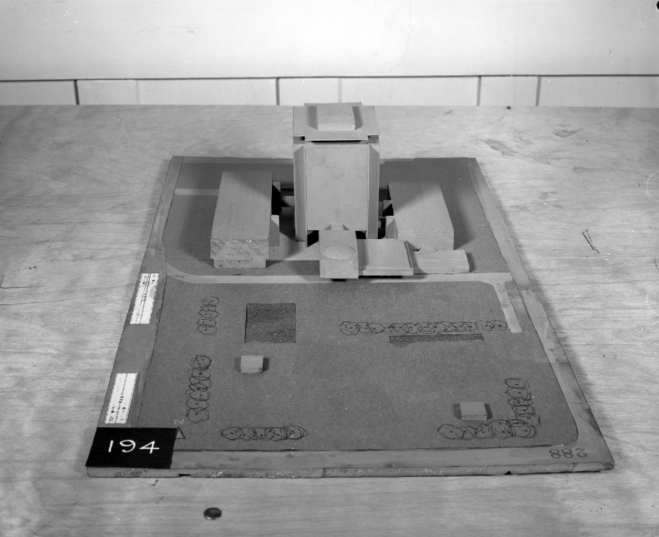 P. Cotton entry, City Hall and Square Competition, Toronto, 1958, architectural model