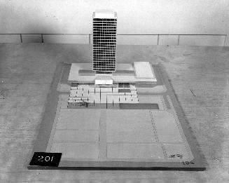 Vladan Milic entry, City Hall and Square Competition, Toronto, 1958, architectural model