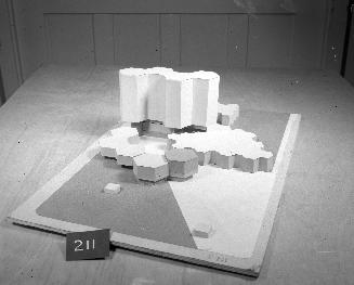 K. G. Terriss entry, City Hall and Square Competition, Toronto, 1958, architectural model