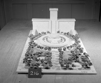 J. B. Wride entry, City Hall and Square Competition, Toronto, 1958, architectural model