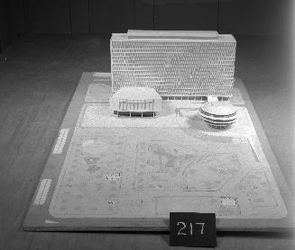 S. Godefroy entry, City Hall and Square Competition, Toronto, 1958, architectural model