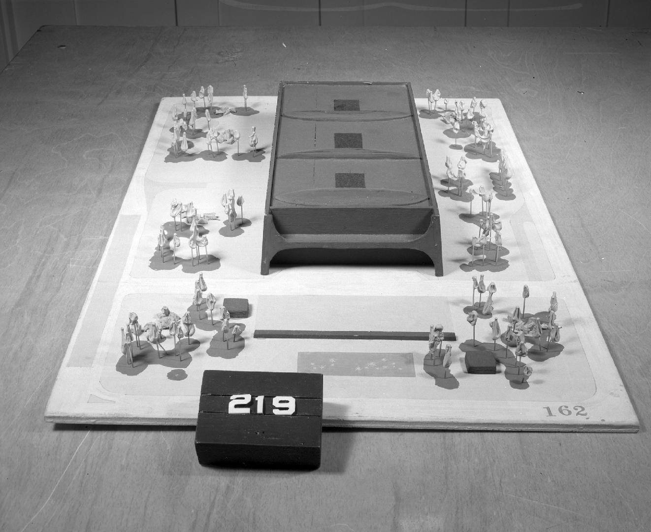 Peter Burns entry, City Hall and Square Competition, Toronto, 1958, architectural model