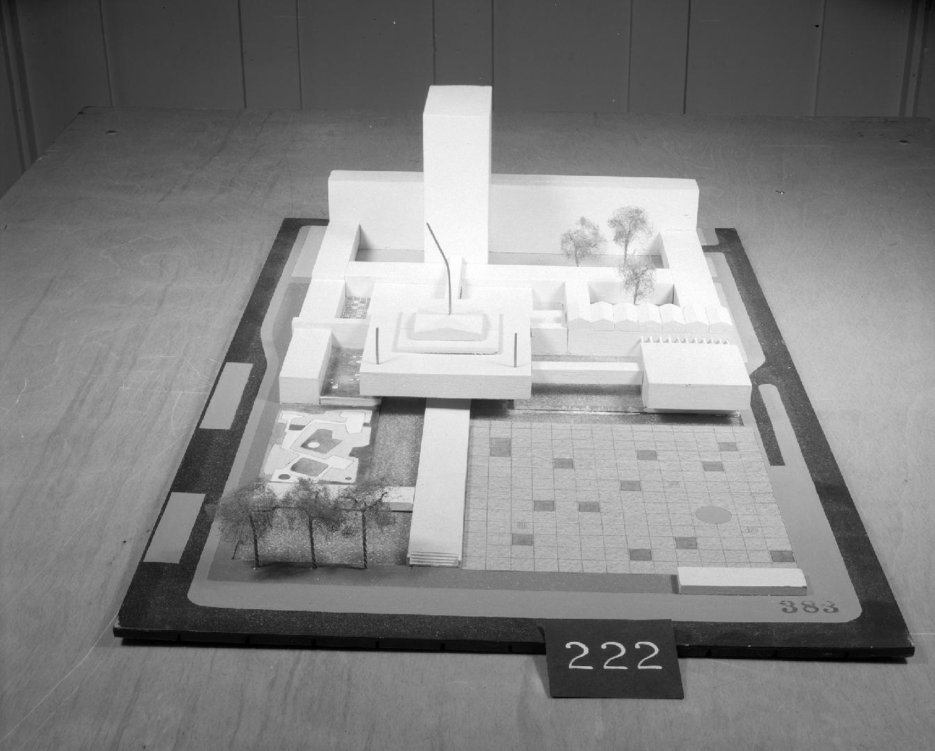 J. M. McLellan entry, City Hall and Square Competition, Toronto, 1958, architectural model