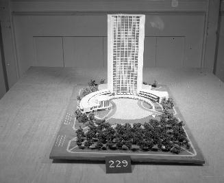 Charles B. K. Van Norman entry, City Hall and Square Competition, Toronto, 1958, architectural model