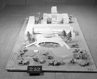 W. A. J. P. Holgar entry, City Hall and Square Competition, Toronto, 1958, architectural model
