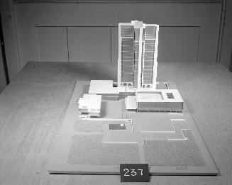 Carlo Bassi entry, City Hall and Square Competition, Toronto, 1958, architectural model