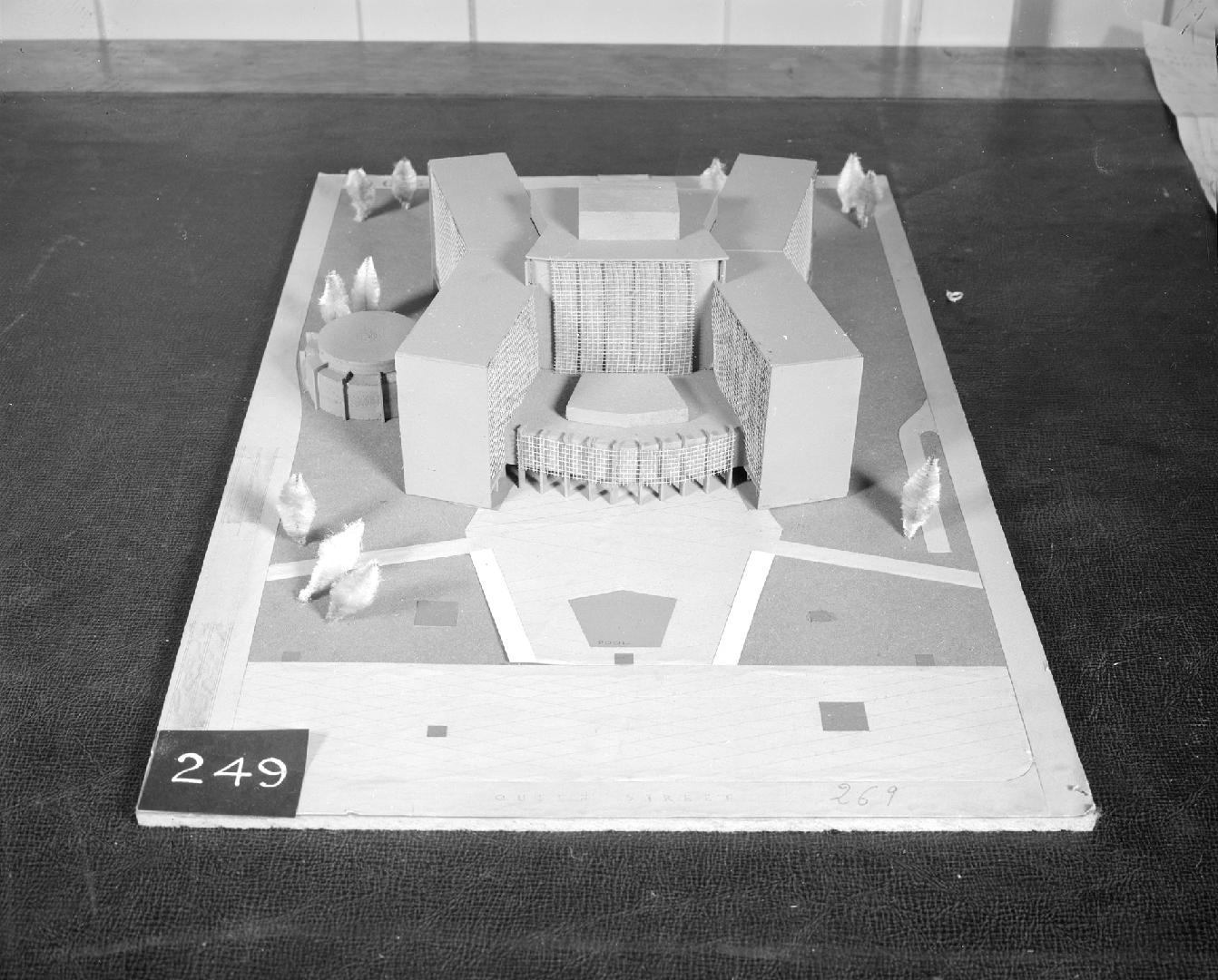 Ross B. Ritchie entry, City Hall and Square Competition, Toronto, 1958, architectural model