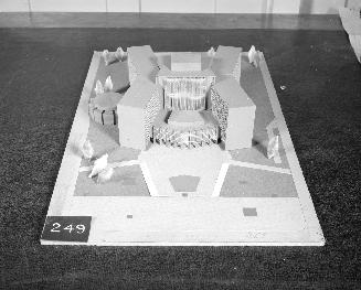 Ross B. Ritchie entry, City Hall and Square Competition, Toronto, 1958, architectural model
