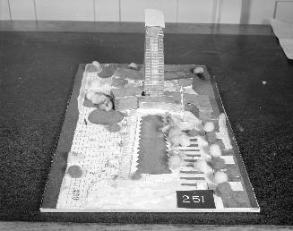 E. L. Phelps entry, City Hall and Square Competition, Toronto, 1958, architectural model