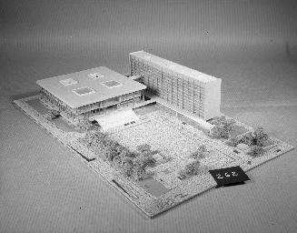 André Blouin entry, City Hall and Square Competition, Toronto, 1958, architectural model