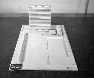 Haldor Gunnlégsson and J?rn Nielsen entry, City Hall and Square Competition, Toronto, 1958, architectural model