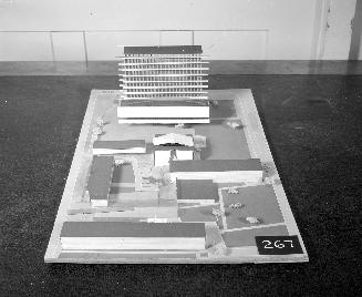 Robert West Anderson entry, City Hall and Square Competition, Toronto, 1958, architectural model