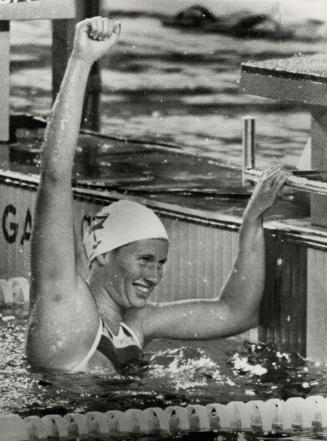 Anne Gagnon broke the U.S. stranglehold on swimming gold