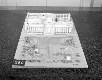 J. Narwekar entry, City Hall and Square Competition, Toronto, 1958, architectural model