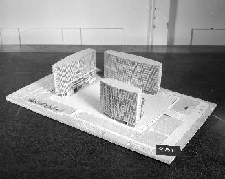 Jan Mizerski entry, City Hall and Square Competition, Toronto, 1958, architectural model