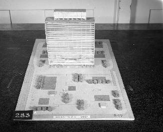 Dermot O'Toole entry, City Hall and Square Competition, Toronto, 1958, architectural model