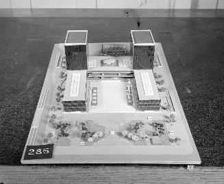 P. Kirby entry, City Hall and Square Competition, Toronto, 1958, architectural model