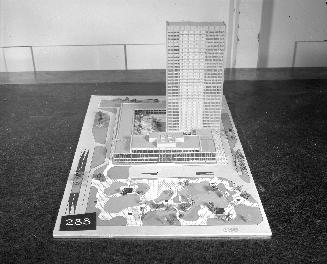 D. K. Linden entry, City Hall and Square Competition, Toronto, 1958, architectural model