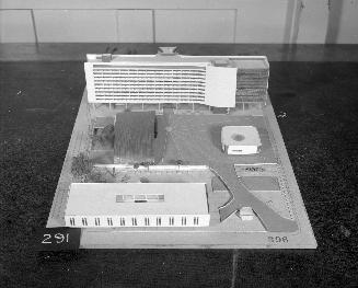 J. L. Blatherwick entry, City Hall and Square Competition, Toronto, 1958, architectural model