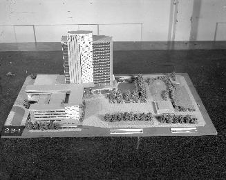 J. A. Strubbe entry, City Hall and Square Competition, Toronto, 1958, architectural model