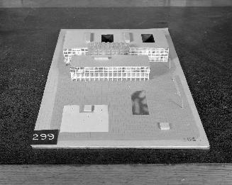 David Olsen entry, City Hall and Square Competition, Toronto, 1958, architectural model