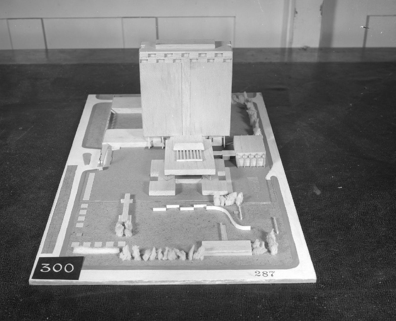 A. Ball entry, City Hall and Square Competition, Toronto, 1958, architectural model