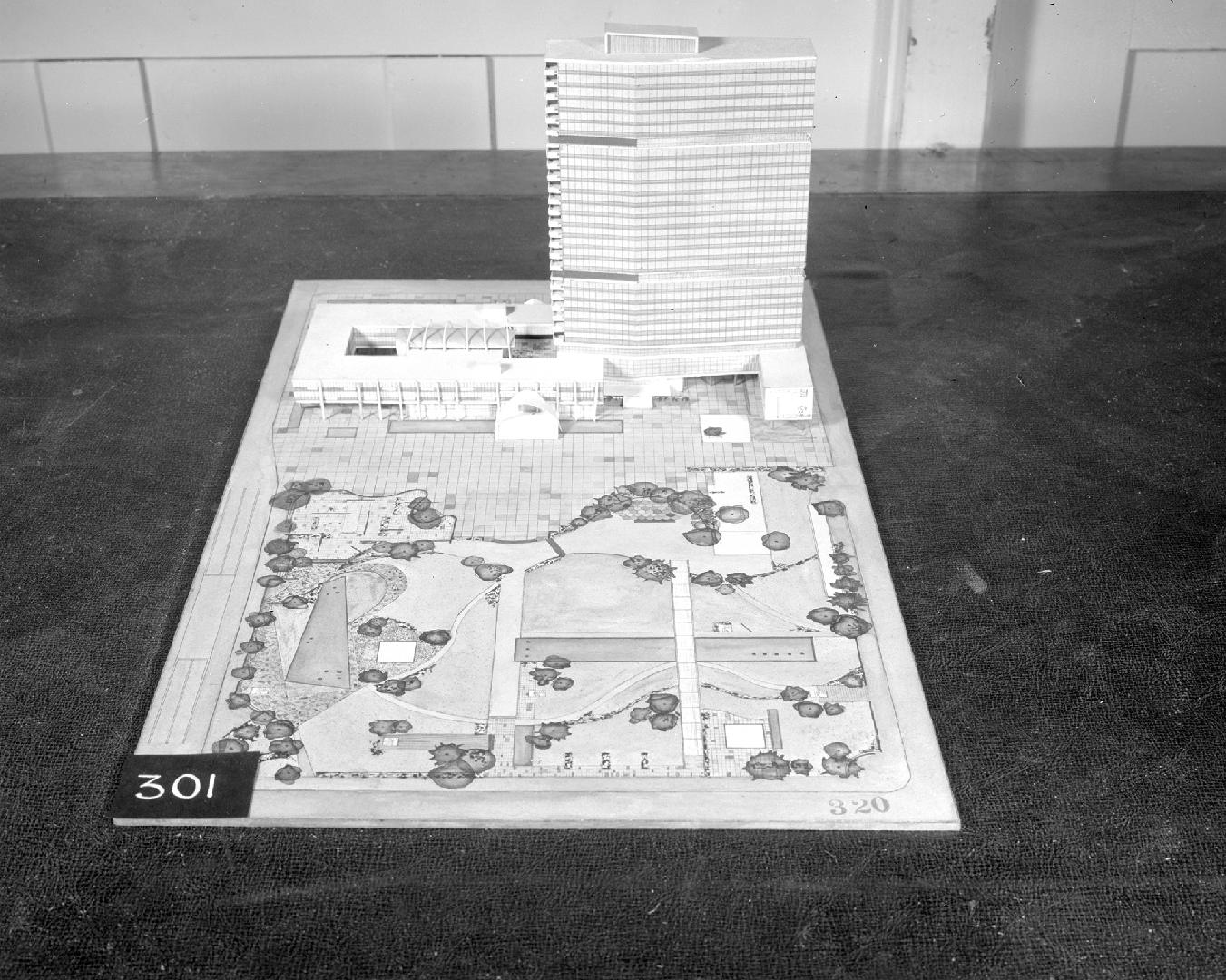 A. F. Bennett entry, City Hall and Square Competition, Toronto, 1958, architectural model