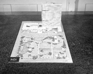 A. F. Bennett entry, City Hall and Square Competition, Toronto, 1958, architectural model