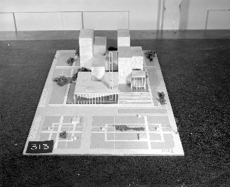 H. Vijfeyken entry, City Hall and Square Competition, Toronto, 1958, architectural model