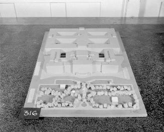 G. L. Molenbroek entry, City Hall and Square Competition, Toronto, 1958, architectural model