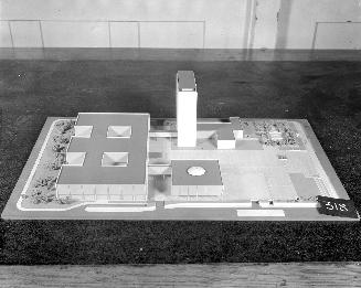 Boissevain & Osmond entry, City Hall and Square Competition, Toronto, 1958, architectural model