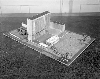 K. R. Saillard entry, City Hall and Square Competition, Toronto, 1958, architectural model