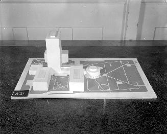 J. Stursa and S. Snadjr entry, City Hall and Square Competition, Toronto, 1958, architectural model