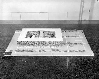 M. I. Rubin entry, City Hall and Square Competition, Toronto, 1958, architectural model