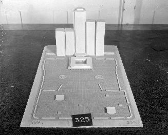 E. Hansen entry, City Hall and Square Competition, Toronto, 1958, architectural model