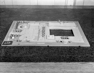 Ralph Myller entry, City Hall and Square Competition, Toronto, 1958, architectural model