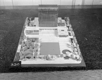Sharp, Webb & Gillespie entry, City Hall and Square Competition, Toronto, 1958, architectural model