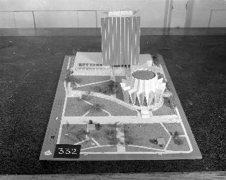 Eugene D. Sternberg entry, City Hall and Square Competition, Toronto, 1958, architectural model